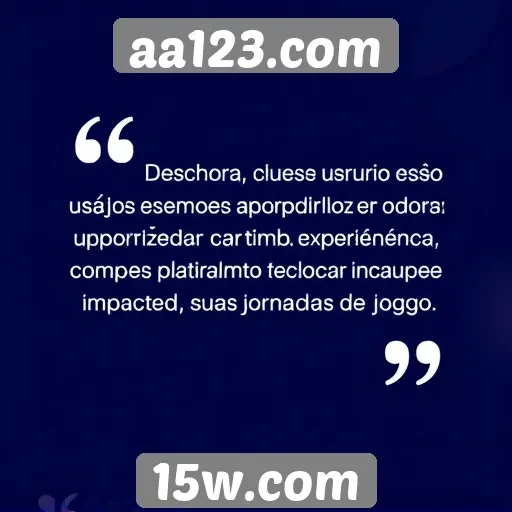 Feedback dos usuários sobre a experiência em aa123.com